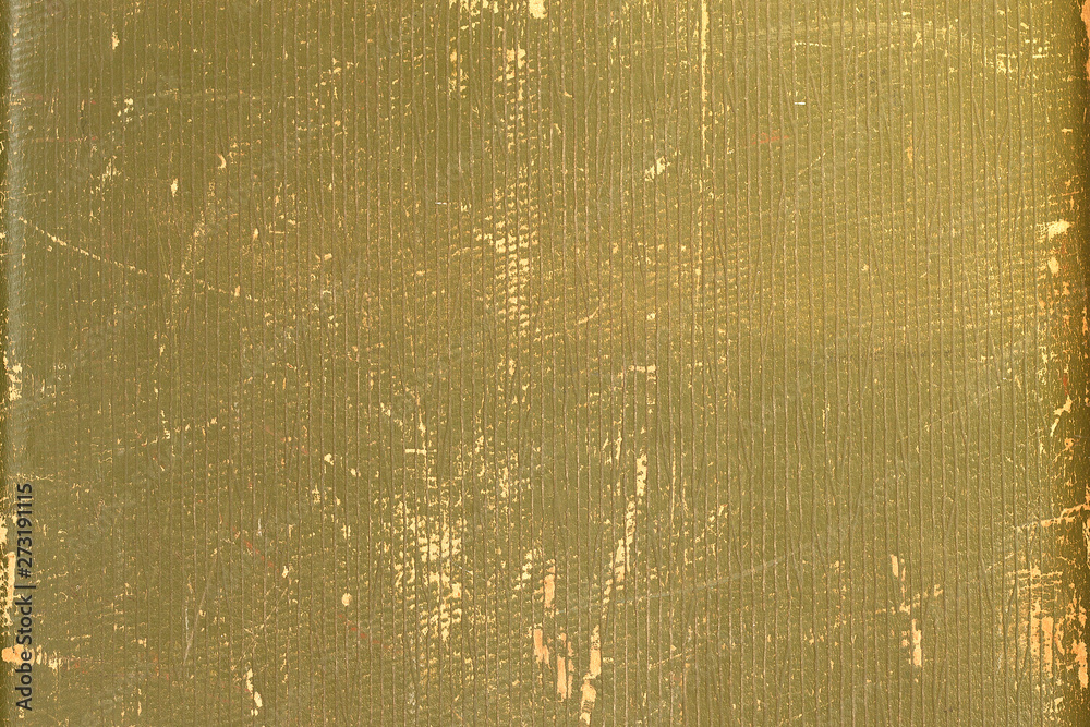 Old shabby green background with a golden shade, grid pattern, scratches.  Vintage canvas texture of old book cover. Stock Photo | Adobe Stock