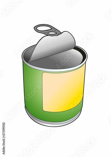 Green canned tin