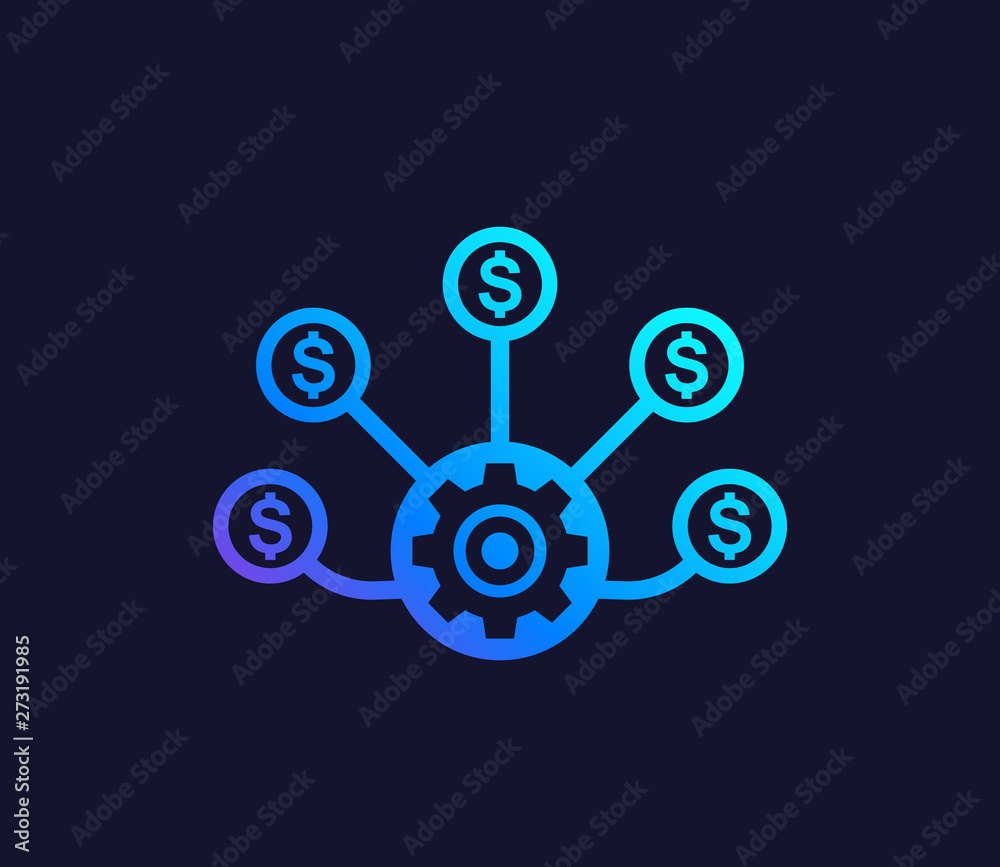operational costs optimization vector icon operational costs optimization vector icon
