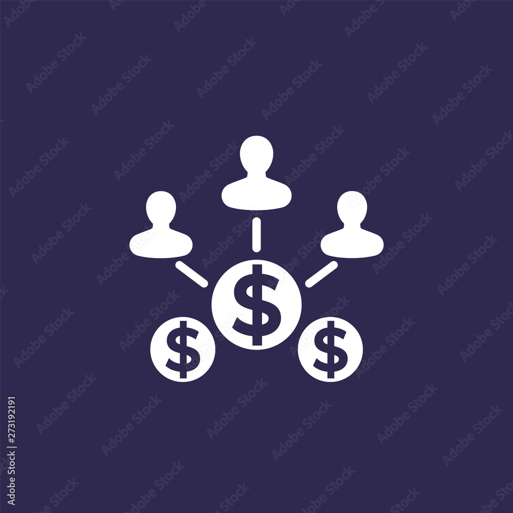 labor costs icon on dark labor costs icon on dark