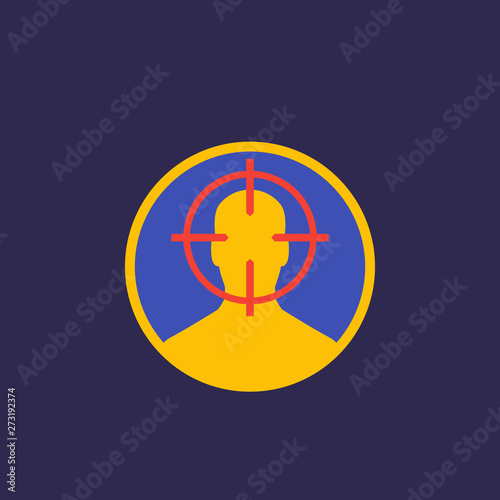 target audience icon, vector in flat style