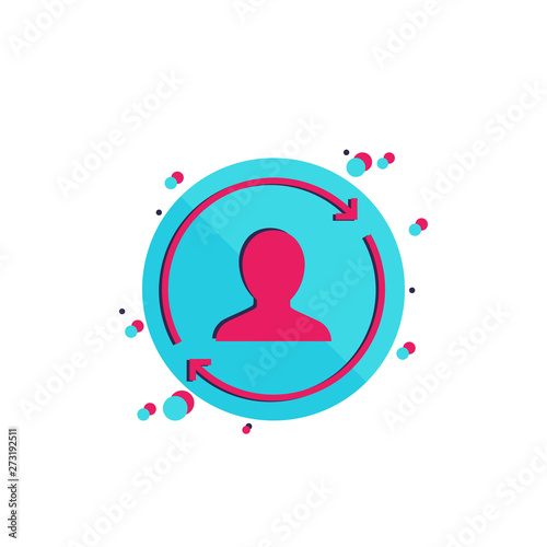 customer retention, returning clients icon
