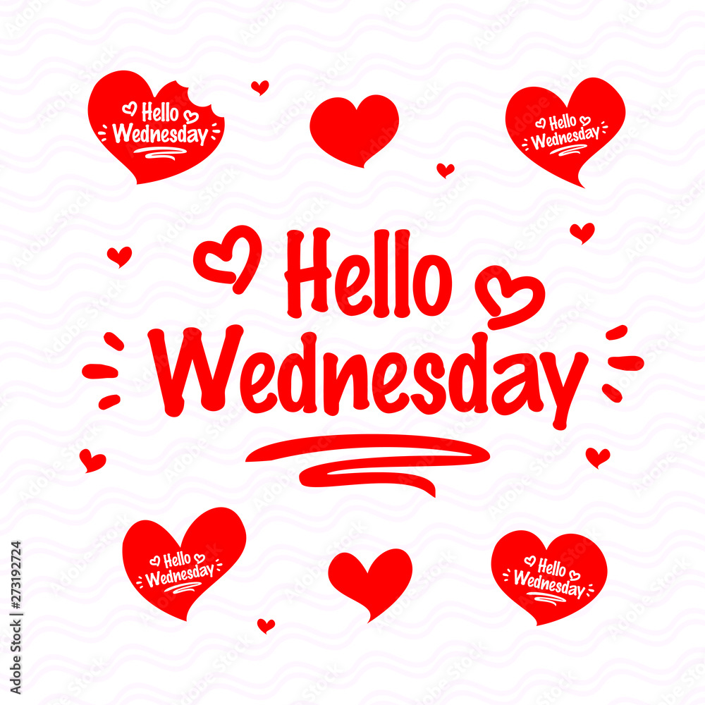 Hello Monday - Today, Day, weekdays, calender, Lettering, Handwritten, vector for greeting.