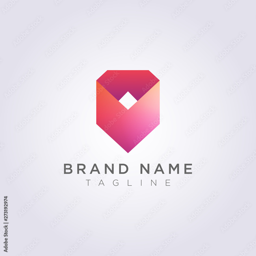 Fototapeta premium Icon Design Logo Abstract modern shape Geometry