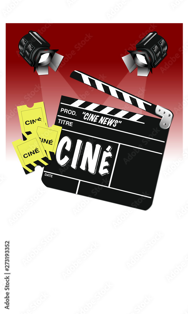 Naklejka premium Ciné Clap