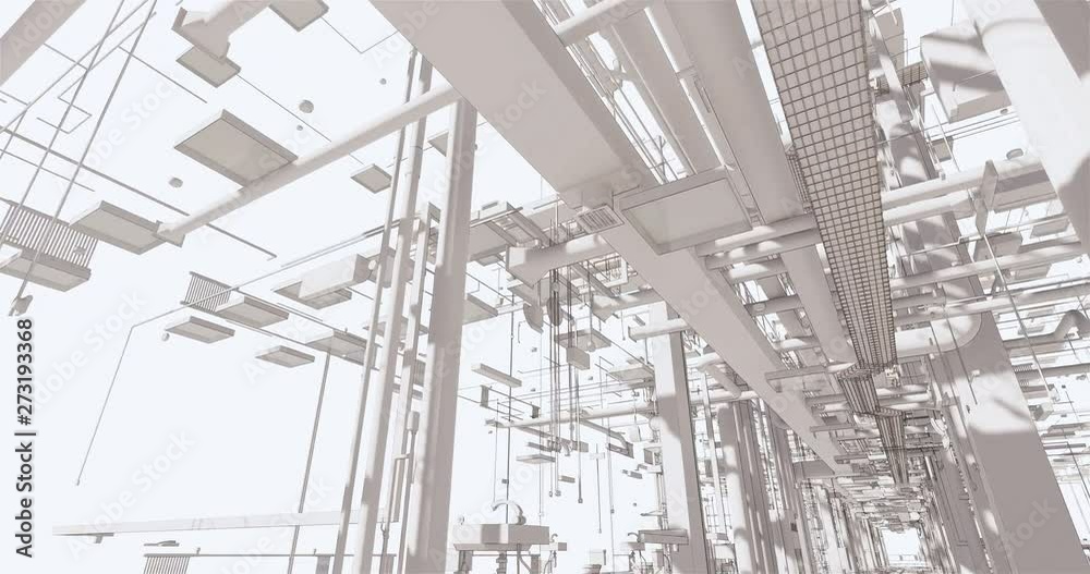 Conceptual visualization of the BIM model utilities of the building	