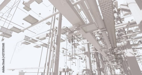 Conceptual visualization of the BIM model utilities of the building	