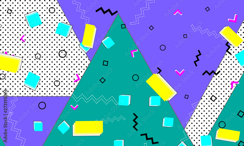 Pop art color background. Memphis pattern Pop art color background. Memphis pattern