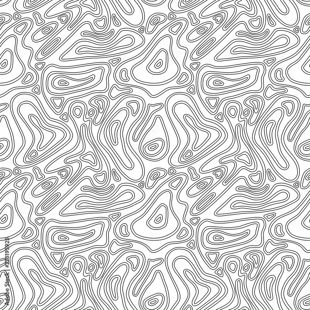 Pattern with chaotic curved lines