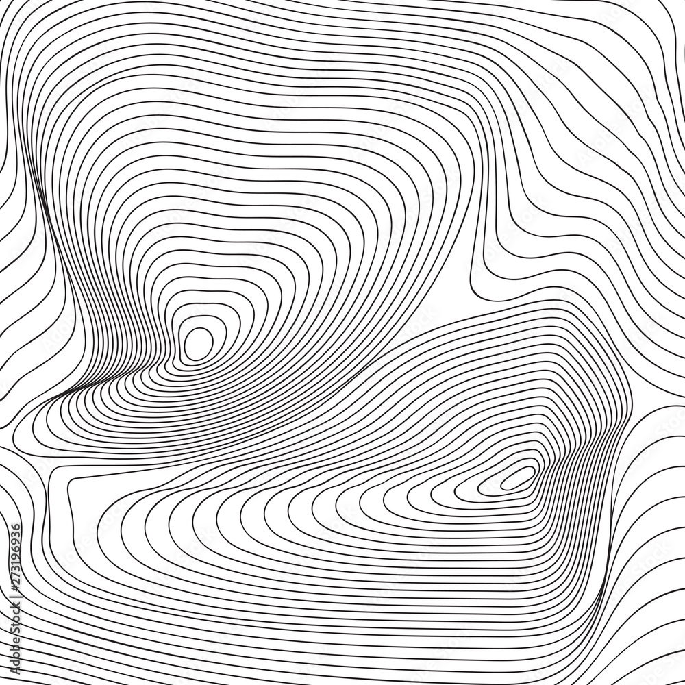 Black and white thin line abstract background