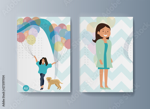 Set of brochures kit for pet purchase advertising