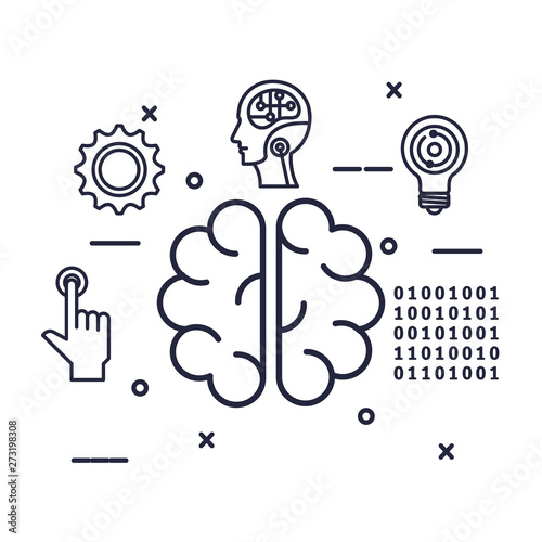 brain storming isolated icon vector illustrator