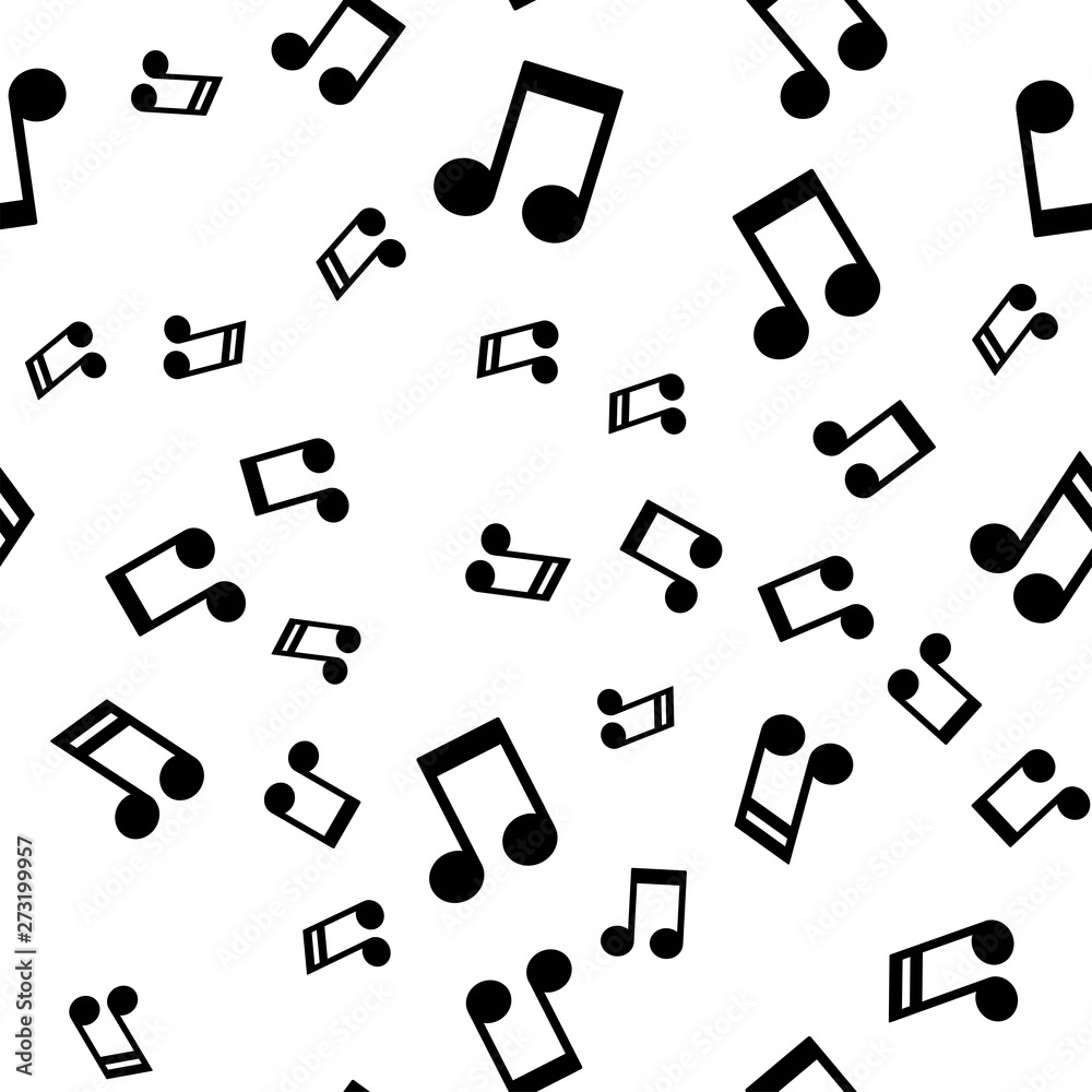 Seamless pattern with music notes