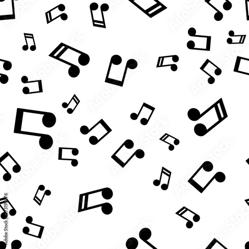 Seamless pattern with music notes