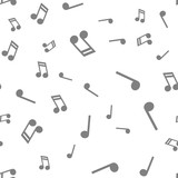 Seamless pattern with music notes