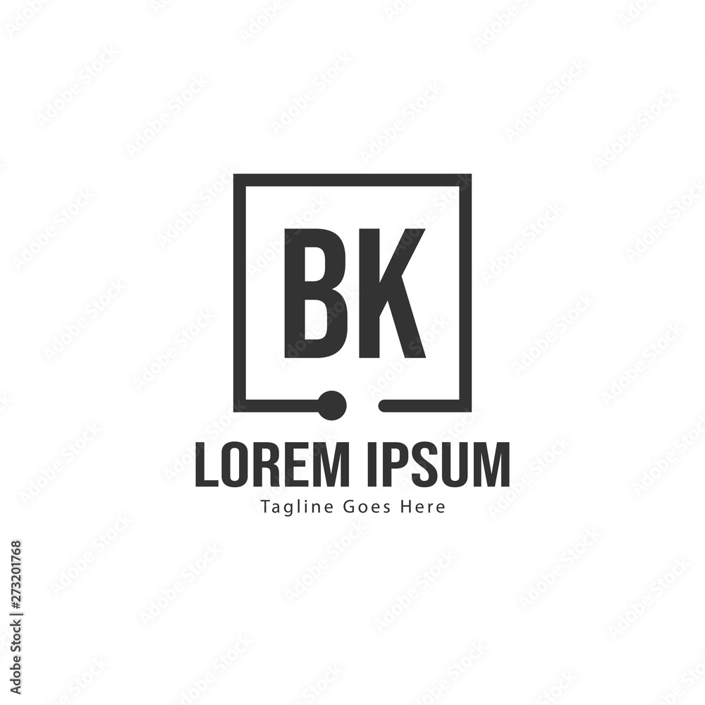 BK Letter Logo Design. Creative Modern BK Letters Icon Illustration BK Letter Logo Design. Creative Modern BK Letters Icon Illustration