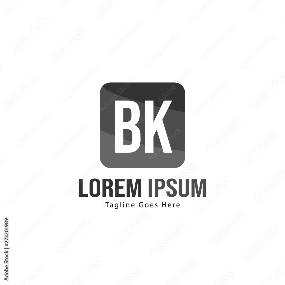 BK Letter Logo Design. Creative Modern BK Letters Icon Illustration BK Letter Logo Design. Creative Modern BK Letters Icon Illustration