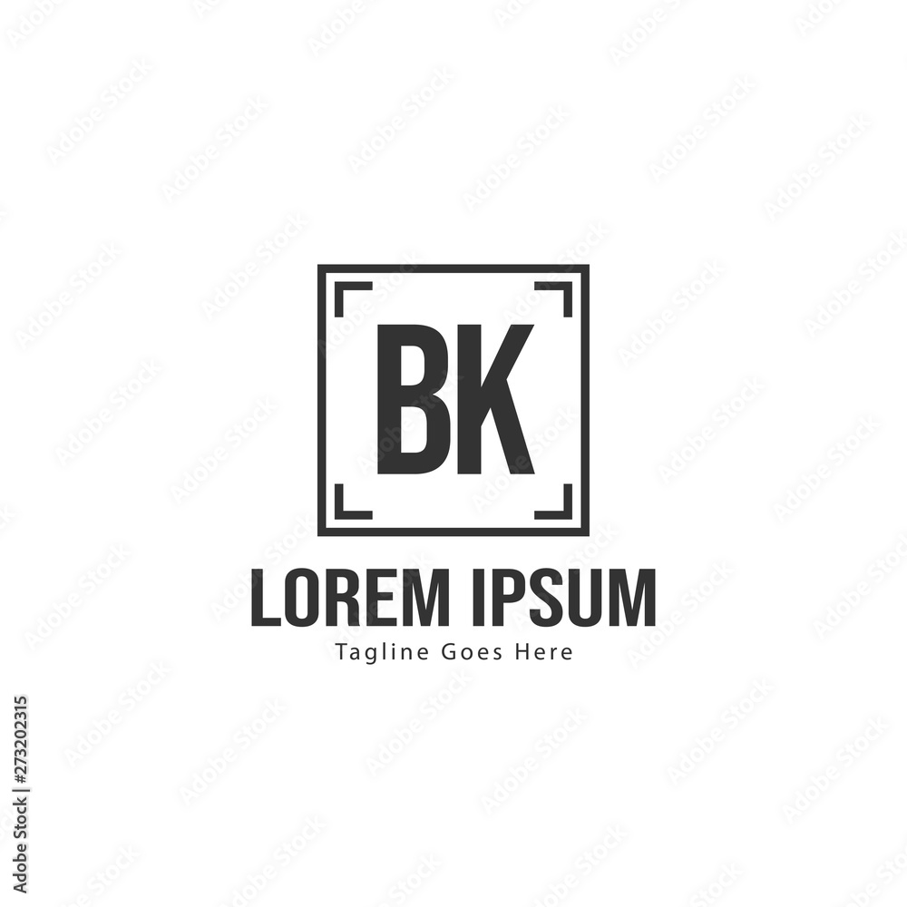 BK Letter Logo Design. Creative Modern BK Letters Icon Illustration BK Letter Logo Design. Creative Modern BK Letters Icon Illustration