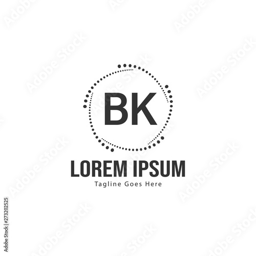 Free Download BK Letter Logo Design. Creative Modern BK Letters Icon Illustration - GFXLoad
