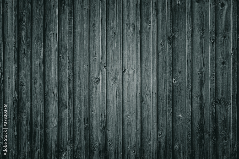 Old wooden background. Vintage grey texture with vignetting.