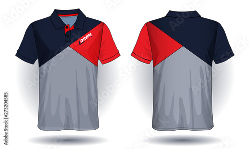 T-shirt polo design, Sport jersey template. 