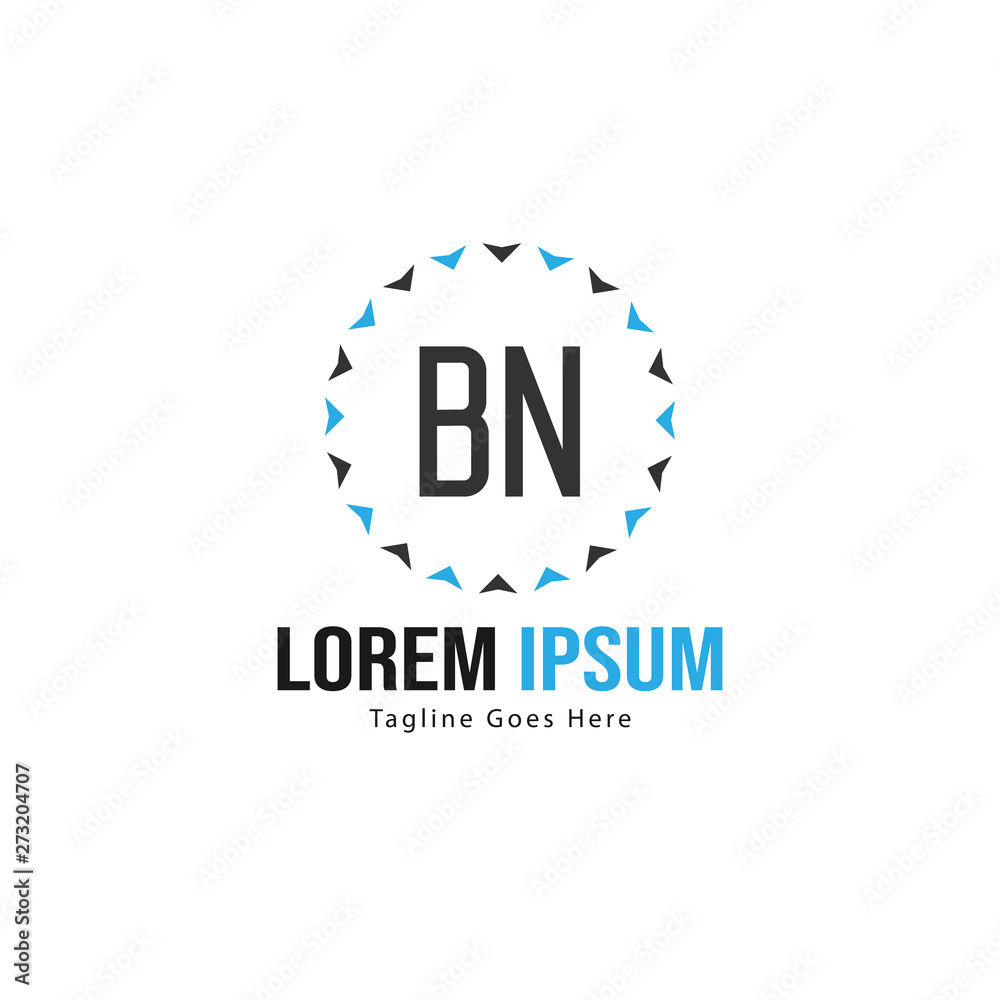 BN Letter Logo Design. Creative Modern BN Letters Icon Illustration BN Letter Logo Design. Creative Modern BN Letters Icon Illustration