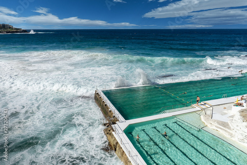 Outdoor swimming pool at Bondi Beach, Sydney, Australia