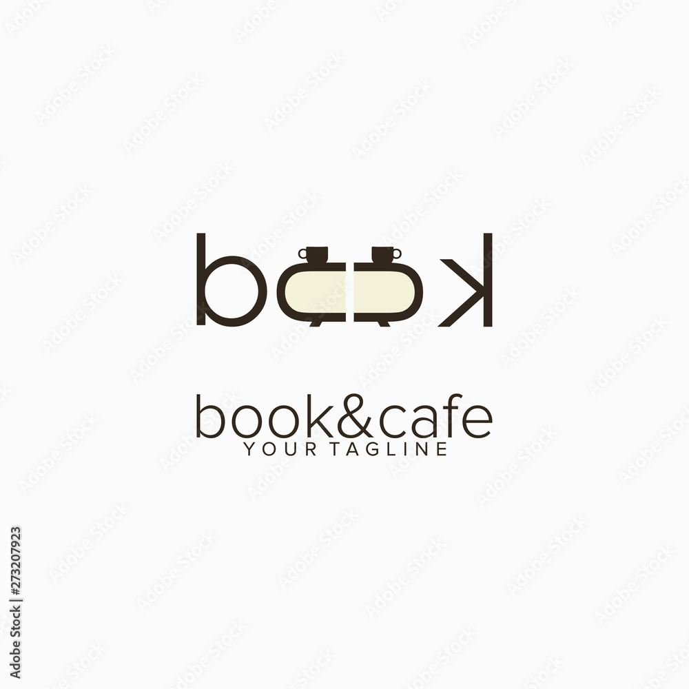 Creative Book and Cafe Logo Design Creative Book and Cafe Logo Design