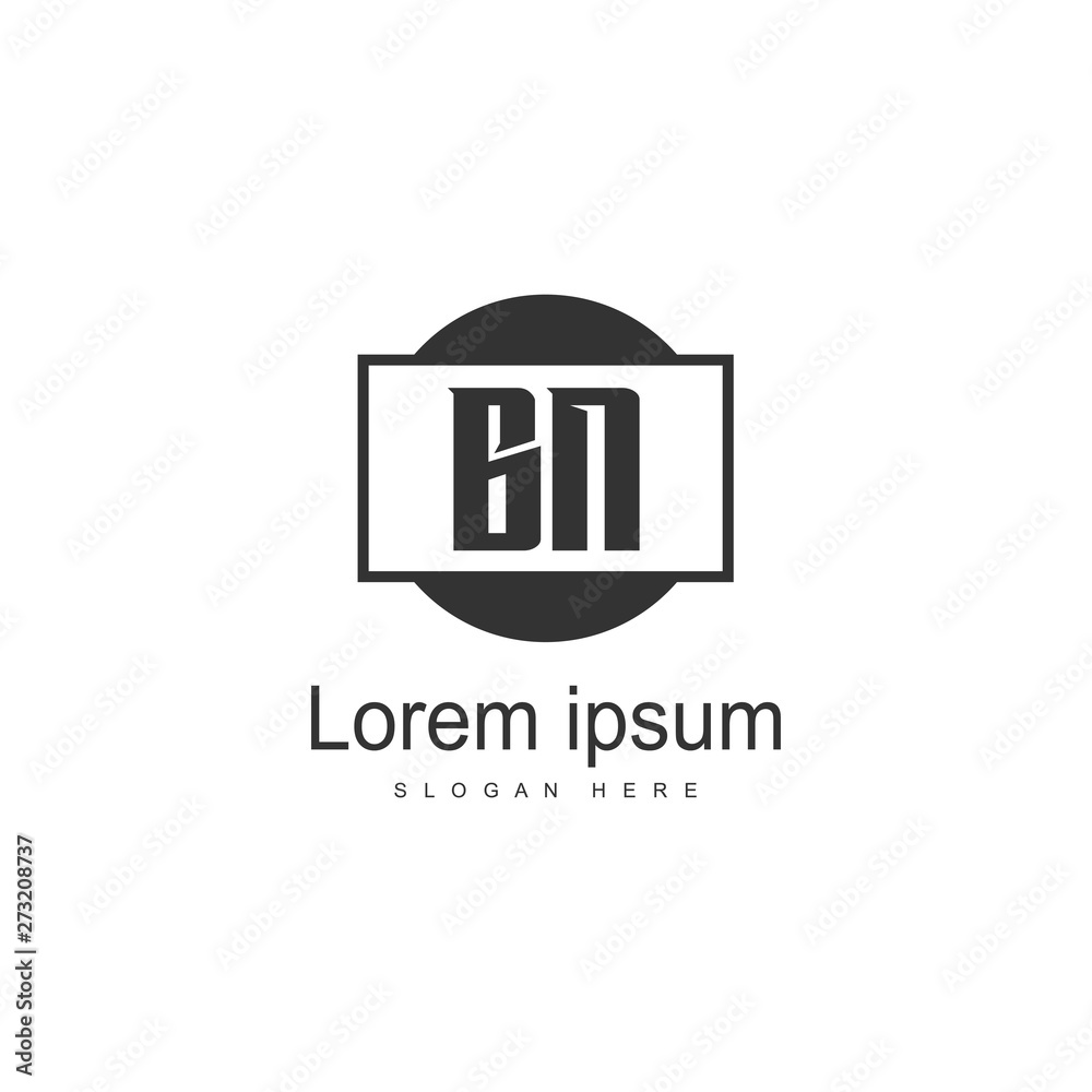 BN Letter Logo Design. Creative Modern BN Letters Icon Illustration BN Letter Logo Design. Creative Modern BN Letters Icon Illustration
