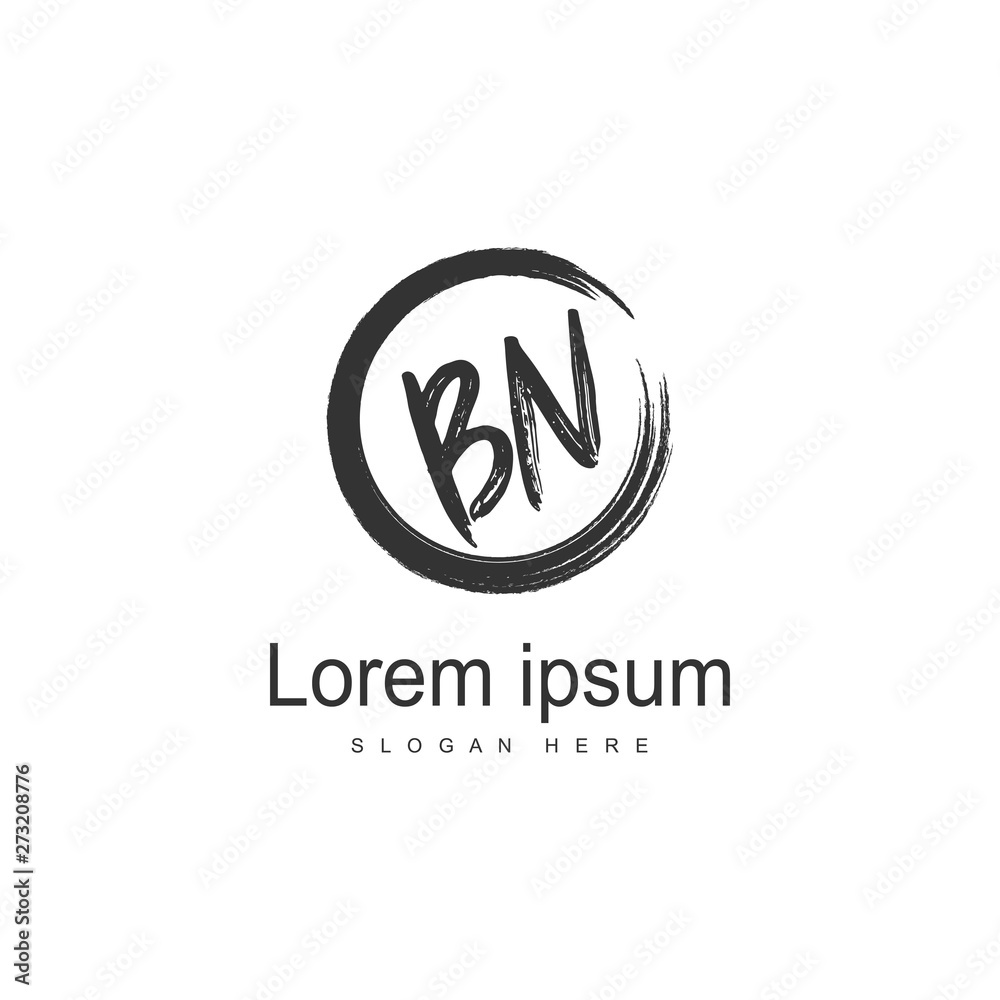 BN Letter Logo Design. Creative Modern BN Letters Icon Illustration