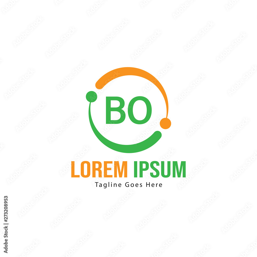 BO Letter Logo Design. Creative Modern BO Letters Icon Illustration BO Letter Logo Design. Creative Modern BO Letters Icon Illustration