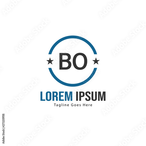 BO Letter Logo Design. Creative Modern BO Letters Icon Illustration © Robani