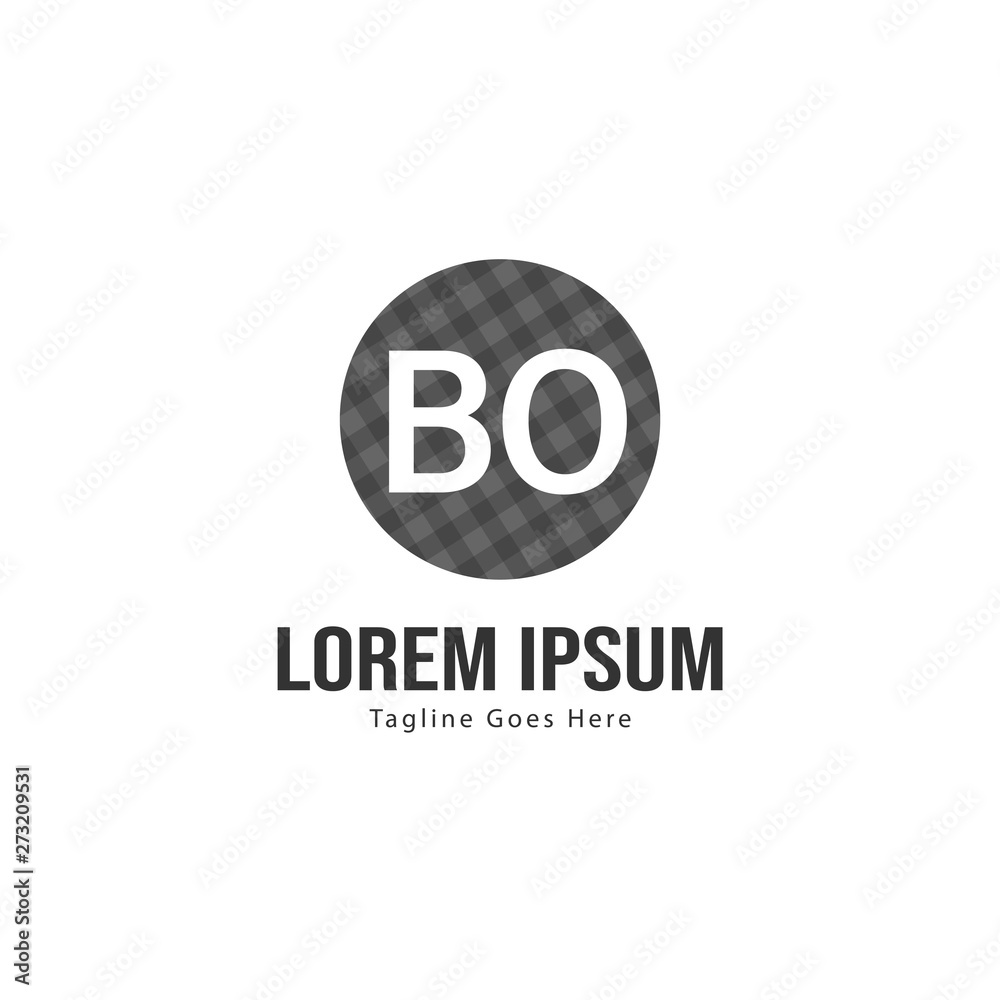BO Letter Logo Design. Creative Modern BO Letters Icon Illustration
