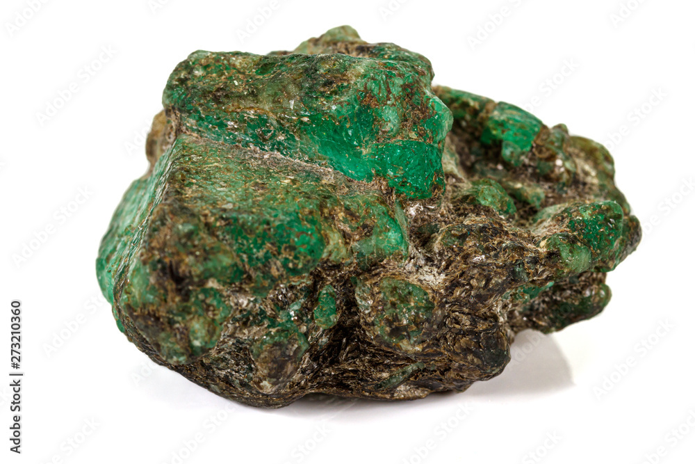 Macro tourmaline mineral stone on white background Macro tourmaline mineral stone on white background