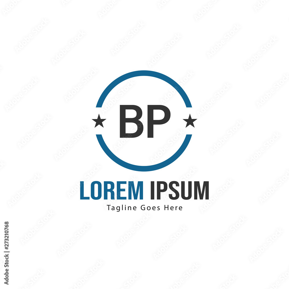 BP Letter Logo Design. Creative Modern BP Letters Icon Illustration
