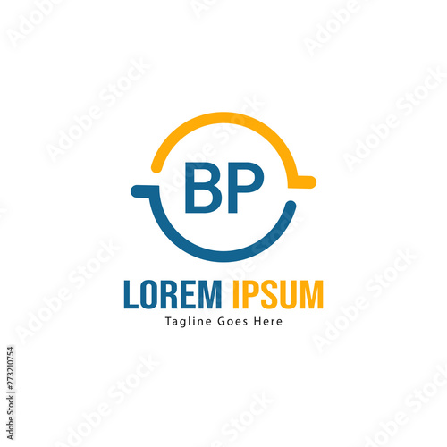 BP Letter Logo Design. Creative Modern BP Letters Icon Illustration