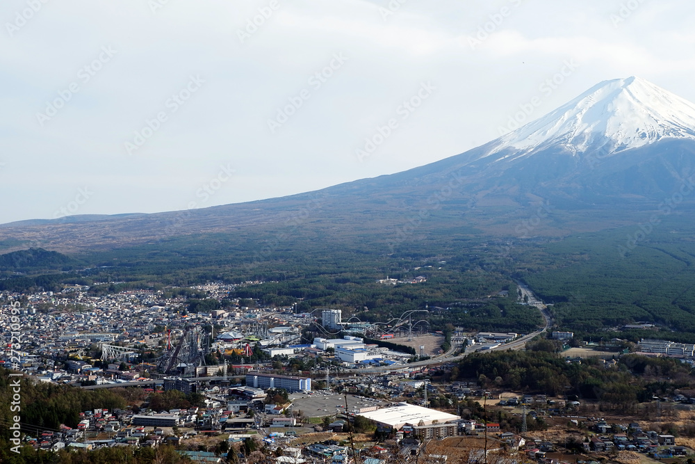 Top view of Fuji Mountain, Kawaguchigo, Japan Stock Photo