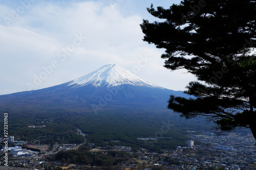 Top view of Fuji Mountain, Kawaguchigo, Japan Stock Photo photo