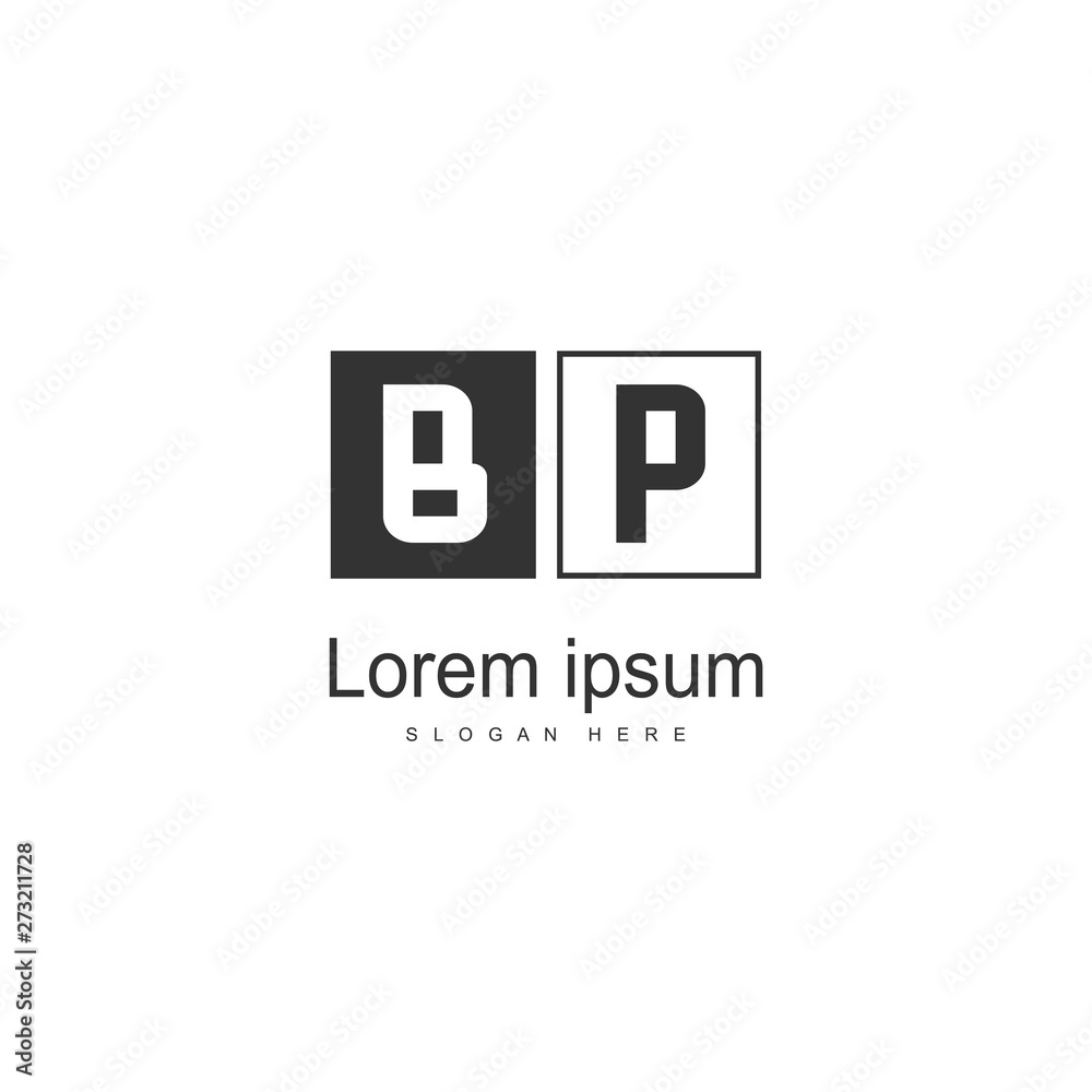 Fototapeta premium BP Letter Logo Design. Creative Modern BP Letters Icon Illustration