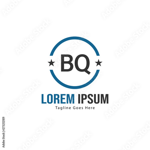 BQ Letter Logo Design. Creative Modern BQ Letters Icon Illustration © Robani