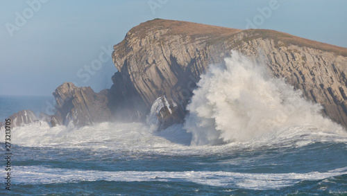 Covachos coast, Liencres, Cantabria province,Cantabrian Sea, Spain, Europe photo