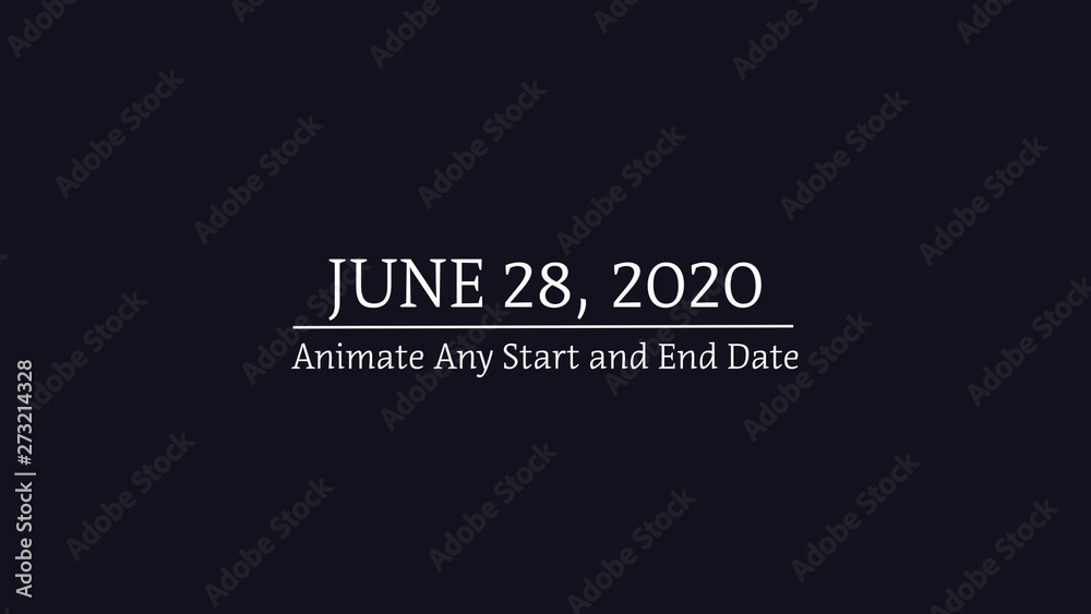 Animated Date Stock Template | Adobe Stock