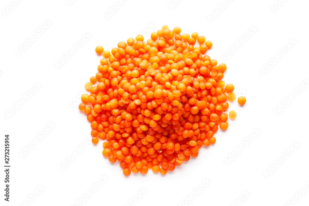 Lentils isolated on white background Lentils isolated on white background