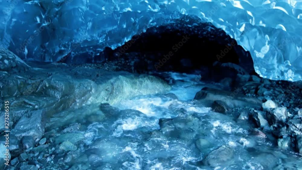 Amazing shot inside of an ice cave in Iceland