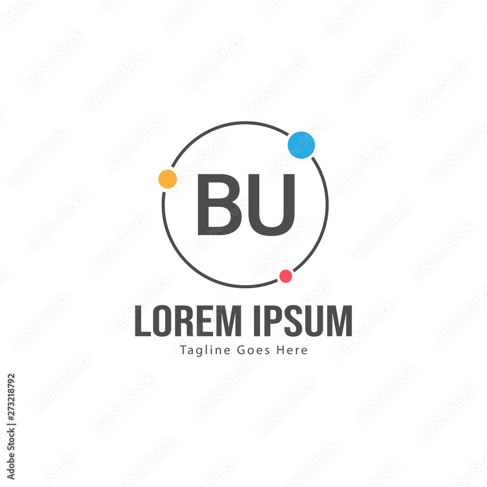 BU Letter Logo Design. Creative Modern BU Letters Icon Illustration BU Letter Logo Design. Creative Modern BU Letters Icon Illustration