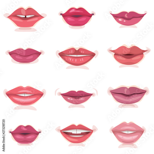Female Mouth Lipstick Set