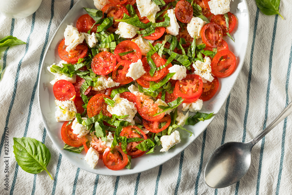 Homemade Caprese Salad with Mozarella