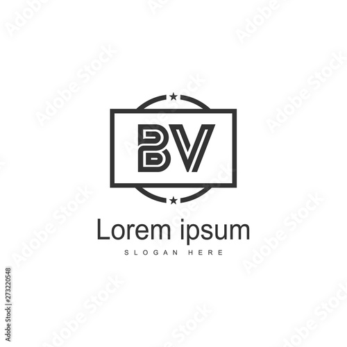 BV Letter Logo Design. Creative Modern BV Letters Icon Illustration