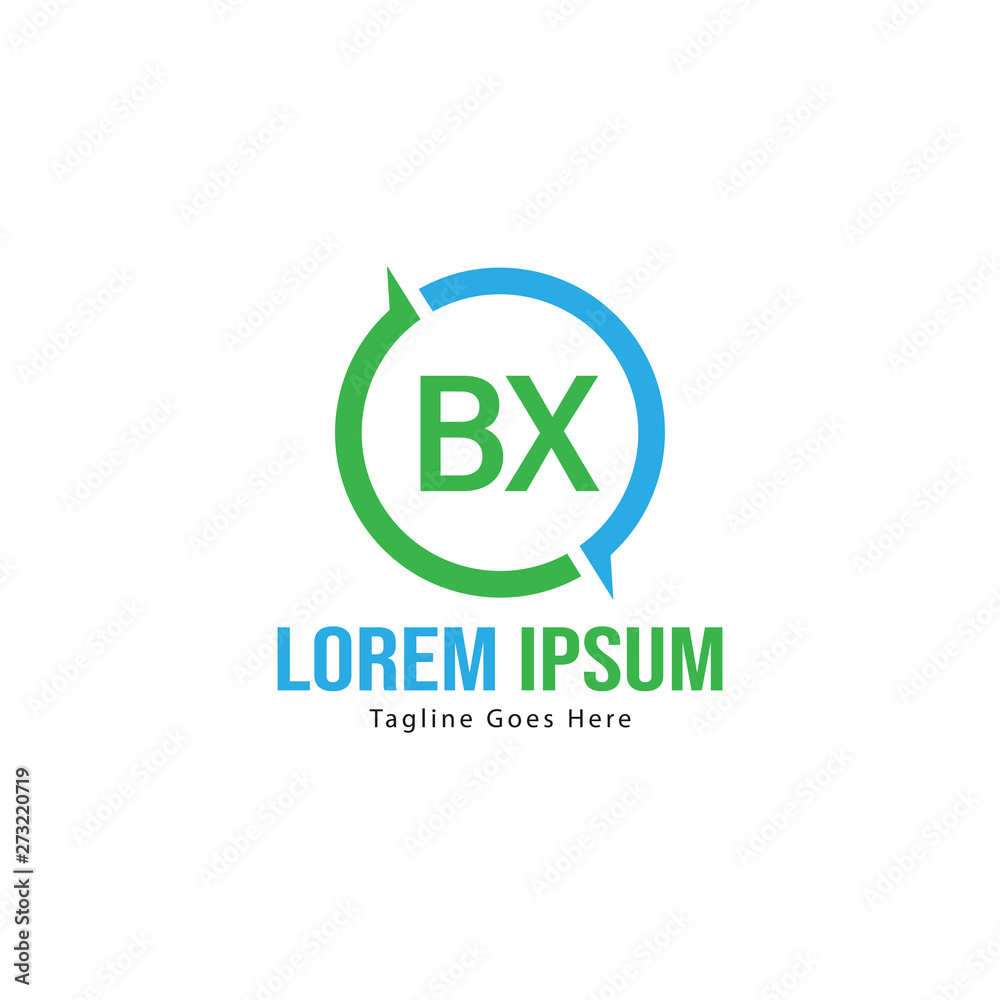 BX Letter Logo Design. Creative Modern BX Letters Icon Illustration BX Letter Logo Design. Creative Modern BX Letters Icon Illustration