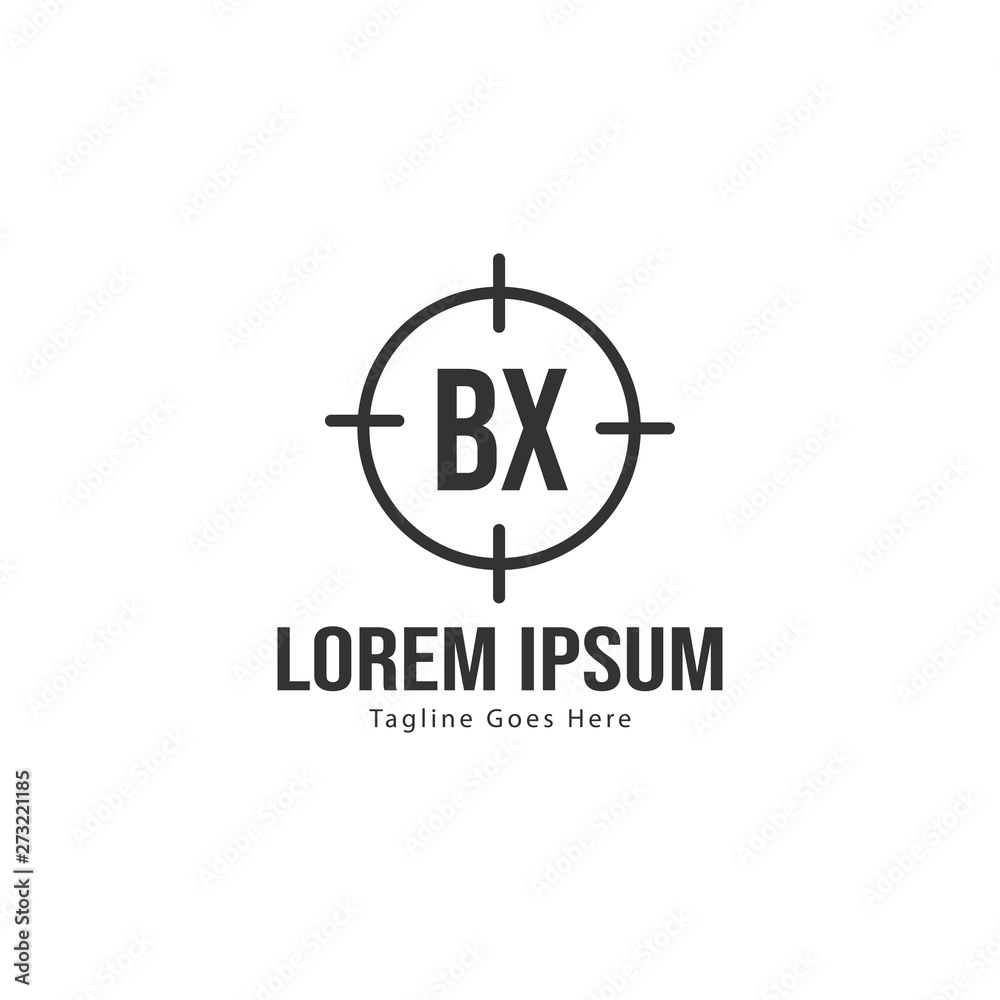BX Letter Logo Design. Creative Modern BX Letters Icon Illustration